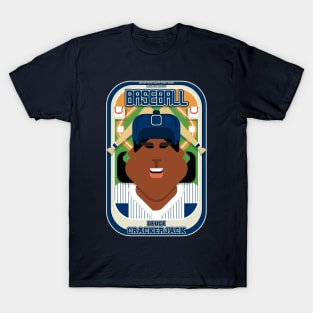 Baseball Blue Pinstripes - Deuce Crackerjack - Aretha version T-Shirt